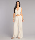 Effortlessly Polished Linen-Blend Trouser Pants