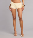 Flirty Confidence Ruffle Lace Hot Shorts