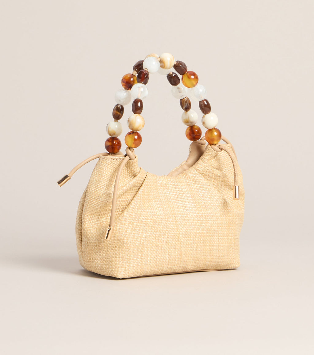 Meet Me Out Beaded Handle Bag
