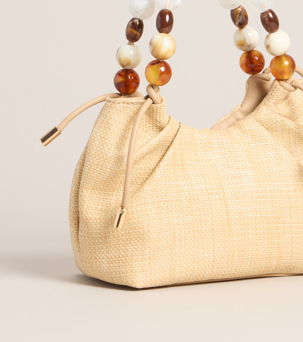 Meet Me Out Beaded Handle Bag