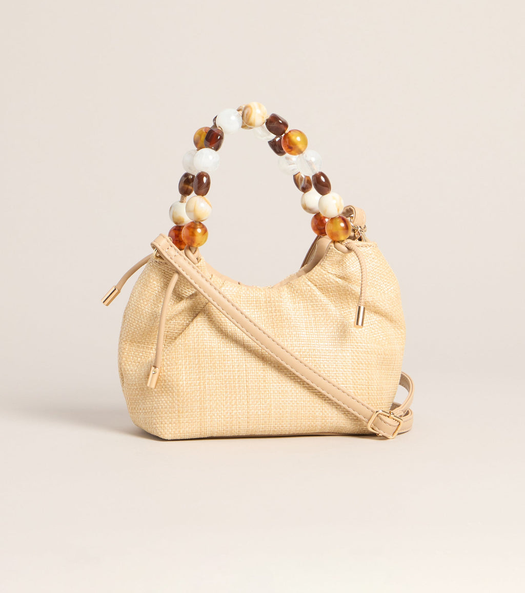 Meet Me Out Beaded Handle Bag