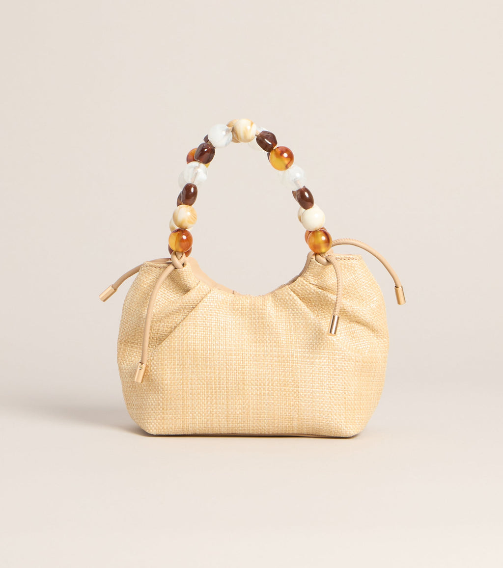 Meet Me Out Beaded Handle Bag