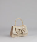 So Pristine Bow Rhinestone Purse
