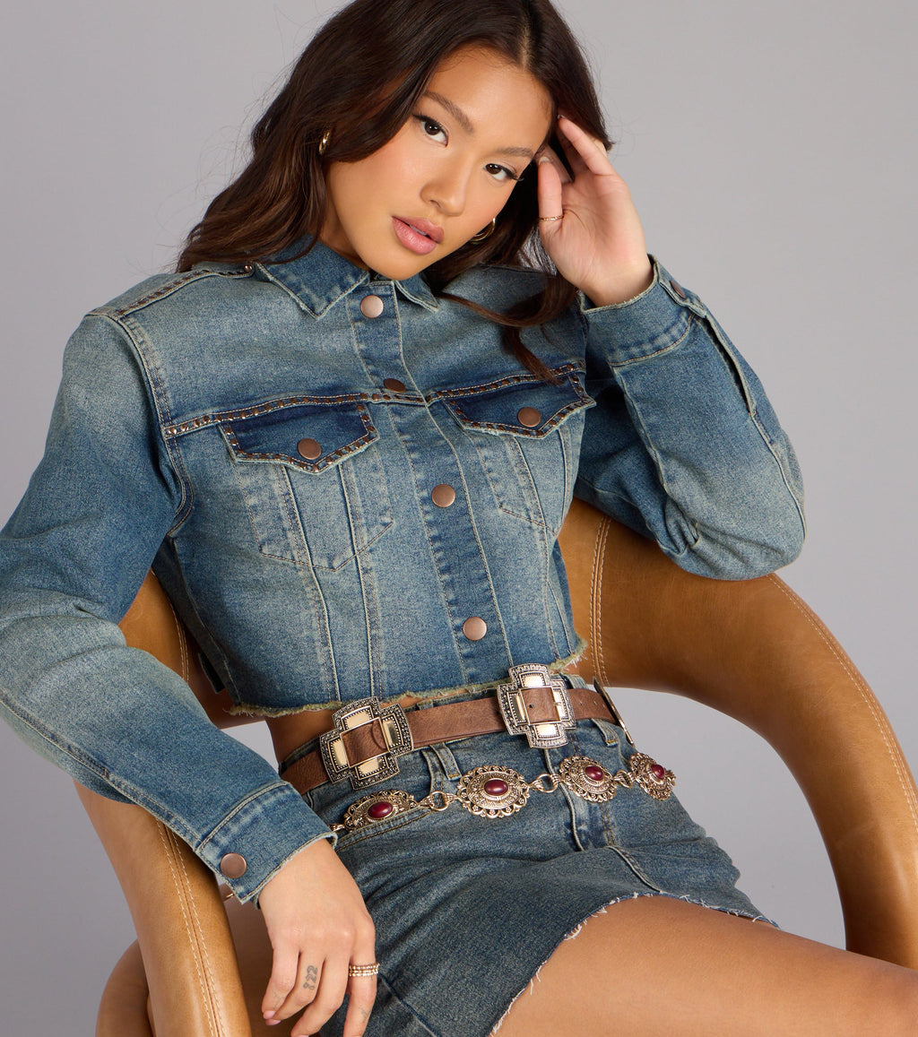 Southern Wind Statement Concho Chain Belt