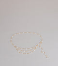 Delicate Glow Pearl Chain Belt